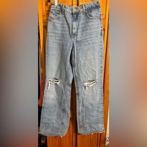 Zara high rise wide leg jeans